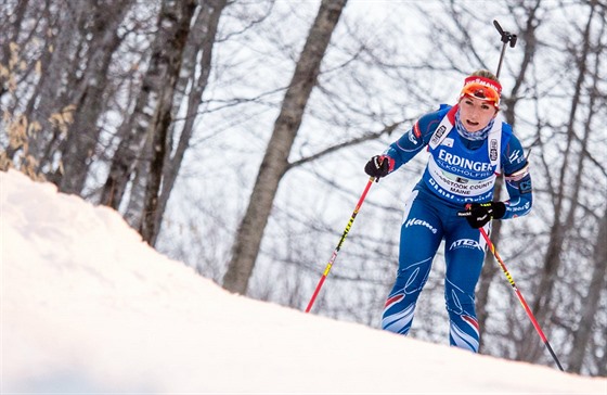 Lucie Charvtov bhem tafety SP v americkm Presque Isle