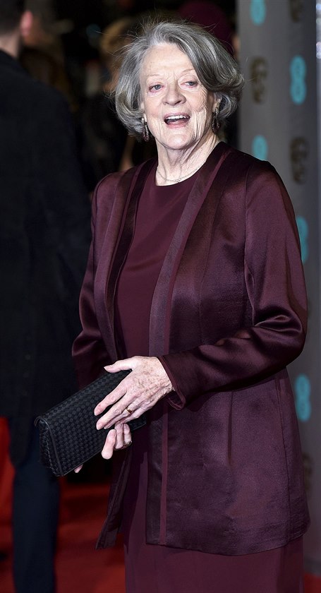 Maggie Smithová na udílení cen BAFTA (Londýn, 14. února 2016)