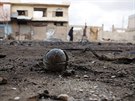 Pozstatky kazetové munice v provincii Derá na jihu Sýrie (11. února 2016)