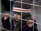 Syrské dít u msta Kilis na syrsko-turecké hranici (11. února 2016)