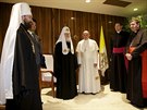 Ruský patriarcha Kirill a pape Frantiek v Havan (12. února 2016)