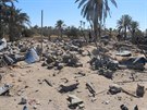 Místo amerického náletu v libyjské Sabrat (19. února 2016)