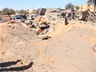 Místo amerického náletu v libyjské Sabrat (19. února 2016)