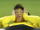 AJAJAJ. indi Kagawa z Dortmundu se drí za hlavu po zahozené anci v zápase s...