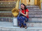 Vladimra Brvkov pi nvtv Thajska u Royal Palace v Bangkoku.