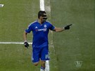 Diego Costa slaví gól vstelený do sít Newcastlu United. (13. února 2016)
