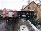 Ve Vlaimi idi autobusu dostal smyk a naboural do rodinného domu (17.2.2016)