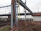 Následky poáru, který propukl v únoru na vlakovém nádraí v Bohumín.
