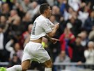 James Rodríguez z Realu Madrid slaví svj gól proti Bilbau.