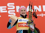 Norsk bkyn na lych Therese Johaugov dostala za vtzstv v bhu na 10 km...