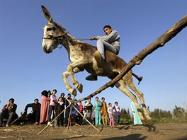 SKÁKAVÝ SOUMAR. Mladý egyptský farmá ohromuje vesniany parkurovým skákáním na...