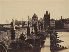 Andreas Groll, Pohled na Karlův most z Malé Strany, 1855-1856