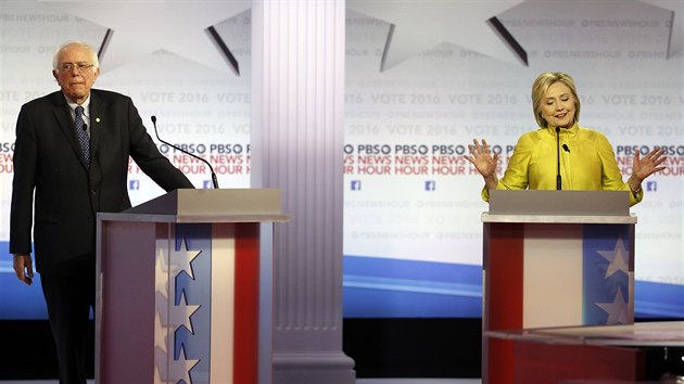 Televizn debata mezi Berniem Sandersem a Hillary Clintonovou (11. nora 2016).