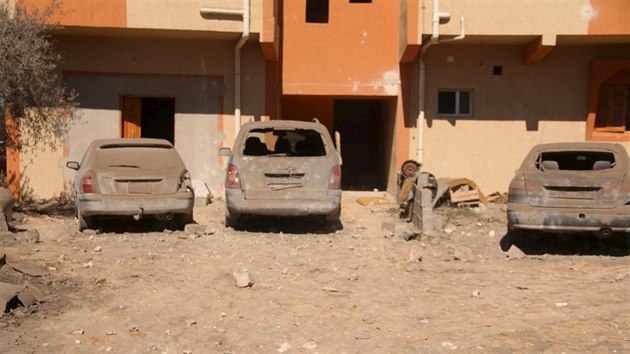 Místo amerického náletu v libyjské Sabratě (19. února 2016)