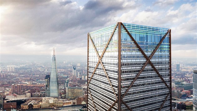 Tiasemdestipatrov londnsk budova No. 1 Undershaft. Copyright: DBOX for Eric Parry Architects.