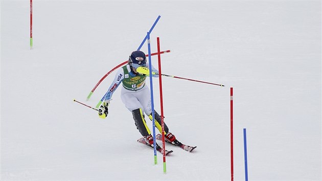 Mikaela Shiffrinov se proplt brankami ve slalomu v Crans Montan.