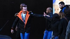 Jesse Hughes z kapely Eagles of Death Metal p�ichází na koncert v pa�í�ské...