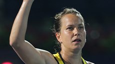 Barbora Strýcová slaví postup do finále turnaje v Dubaji.