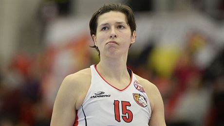 Michala Hartigová se soustedí na zápas svého Hradce Králové.