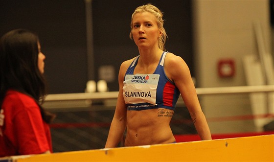 Sprinterka Jana Slaninová na halovém mistrovství R v Ostrav.