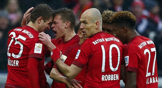 Gólová radost fotbalist Bayernu Mnichov v duelu proti Darmstadtu