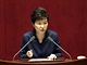 Jihokorejsk prezidentka Pak Kun-hje pednesla v parlamentu kritick projev...