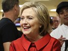 Prezidentská kandidátka demokrat Hillary Clintonová v den primárek v Nevad...