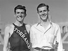 Zamperini (vpravo) s bratrem po závodech v Kalifornii