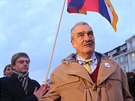 Demonstrace namíená proti éfovi ANO a ministru financí Andreji Babiovi,...