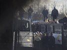 Potyka mezi policií a migranty v Calais (29. února 2016)