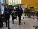Prezident Milo� Zeman p�i n�v�t�v� krajsk�ho ��adu v Liberci.