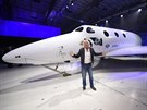 Richard Branson představuje nový Spaceship Two Unity.