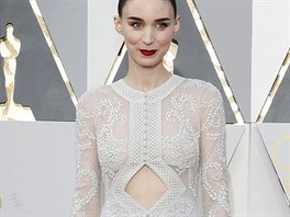 Rooney Mara si své šaty vybrala u francouzské značky Givenchy. Transparentní...