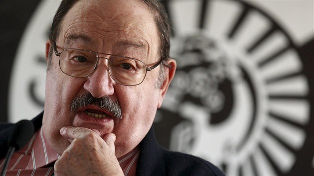 Italský spisovatel Umberto Eco na snímku z roku 2010