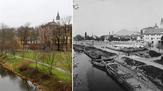 Litomice kolem roku 1888 a v aktuln podob