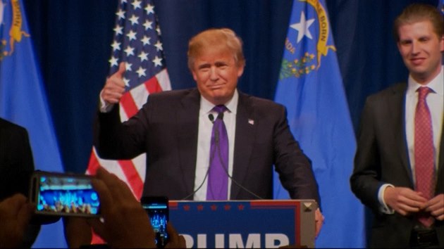 Donald Trump po vtzstv v primrkch v Nevad