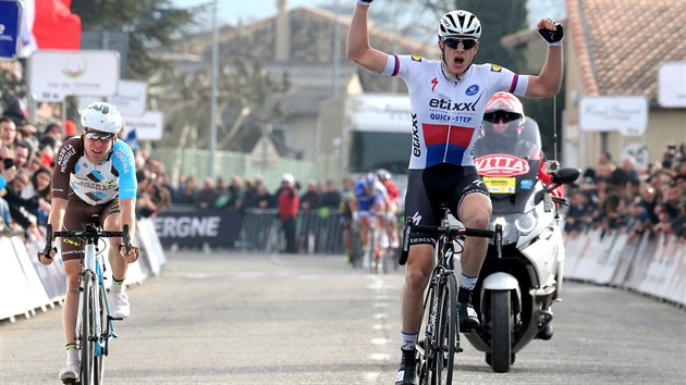 ZNOVU PRVN. Po sobotn vhe na klasice Sud-Ardeche se Petr Vako radoval i v nedli na Drome Classic.