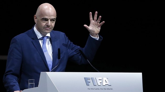 Gianni Infantino pron svj projev na kongresu FIFA.