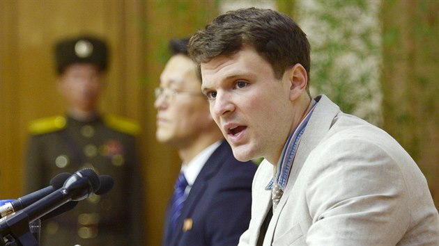 Otto Frederick Warmbier, americký student, který byl na poátku ledna zadren v...