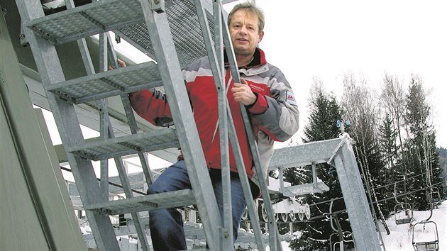 Majitel jesenického skiareálu Miroslav v Lipové-lázních Milo Hladký.