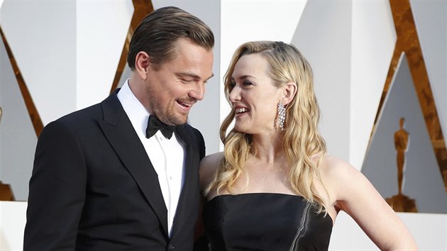 Leonardo DiCaprio a Kate Winsletová (Los Angeles, 28. února 2016)