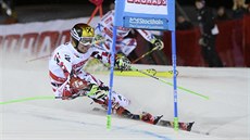 Marcel Hirscher v paralelním slalomu ve Stockholmu.