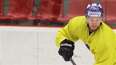 Českobudějovický hokejista Tomáš Nouza na tréninku