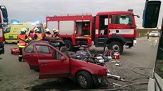 Dopravní nehoda u Tvaroné.