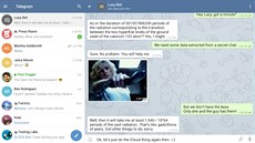 Telegram je bezpený komunikátor pouitelný i v tabletu.