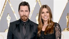 Christian Bale a Sibi Blazicová (Los Angeles, 28. února 2016)