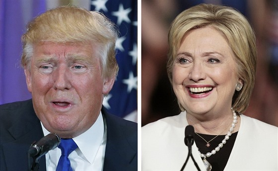 Uchazeči o americké prezidentské nominace Donald Trump (republikáni) a Hillary...