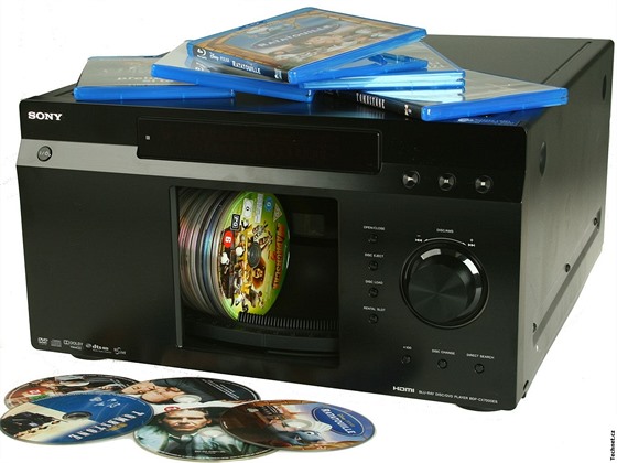 Měnič na 400 BD, DVD a CD disků