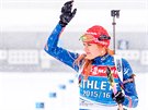 Gabriela Soukalová pi tréninku ped sprintem v Oslu.