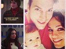 Mila Kunisová s manelem Ashtonem Kutcherem a dcerou Wyatt